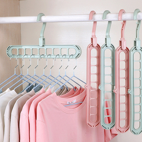 Clothes hanger organizer closet organizer Space Saving Hanger Multi-port magic hanger Plastic Scarf cabide hangers for clothes ► Photo 1/6