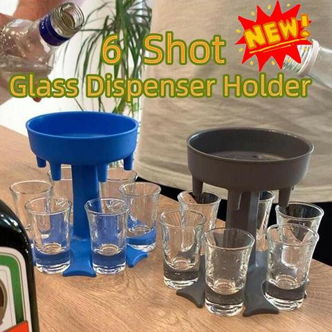 6 Shot Glass Dispenser Holder Carrier Caddy Liquor Dispenser Party Drinking Games Bar Cocktail Wine Beer Quick Filling Tool ► Photo 1/6