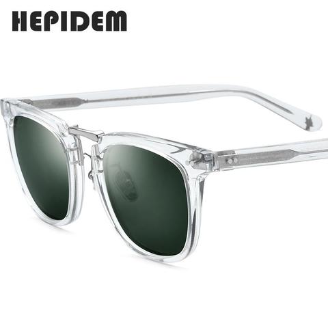 HEPIDEM Acetate Polarized Sunglasses 2022 New Women High Quality Sunglass Retro Vintage Square UV400 Sun Glasses for Men 9126 ► Photo 1/6