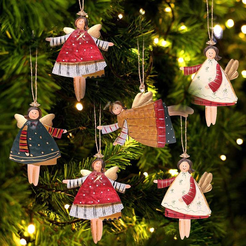 Christmas Angel Hanging Ornaments Xmas Tree Pendant Festive Party Decor Fast 