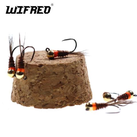 6pcs Tungsten Jig Head Nymph Fly For Fly Fishing Colar Euro Nymph Fly Flies for European Nymphing with Pheasant Tail ► Photo 1/6