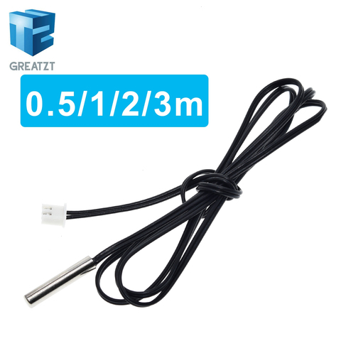 GREATZT 30CM 50CM 100CM 200CM 300CM  NTC Thermistor Temperature Sensor Waterproof Probe Wire 10K 1% 3950 W1209 W1401 cable ► Photo 1/5