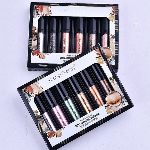 6pcs/lot Liquid Eyeshadow Diamond Shimmer Matte Earth Waterproof Long Lasting Pearl Eye Shadow Palette Eye MakeuCosmetic ► Photo 1/6