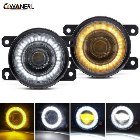 Car Fog Light Assembly LED Lens Angel Eye DRL H11 12V For Ford Focus Fusion Fiesta C-Max Edge EcoSport Ranger Ka Transit Tourneo ► Photo 1/6