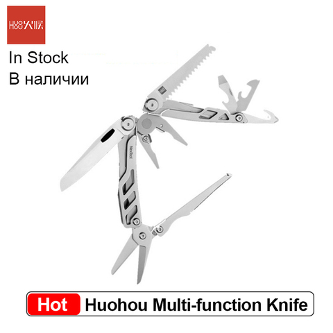 HuoHou Multi-Function Knife Pocket Folding Stainless Steel Scissors Saw Multifunction For Outdoor survival Utility Knife ► Photo 1/5