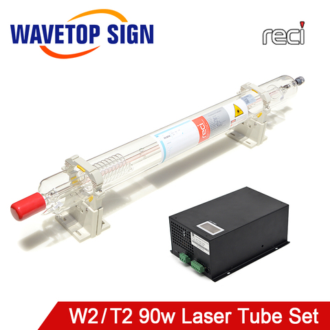 WaveTopSign Reci W2 T2 90W-100W Co2 Laser Tube Dia. 80mm 65mm Power Supply 100W for Co2 Laser Engraving Cutting Machine ► Photo 1/6