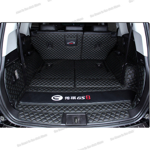 lsrtw2017 for trumpchi gs8 leather car trunk mat cargo liner 2017 2022 luggage boot carpet rug 5 7 seats gac ► Photo 1/6