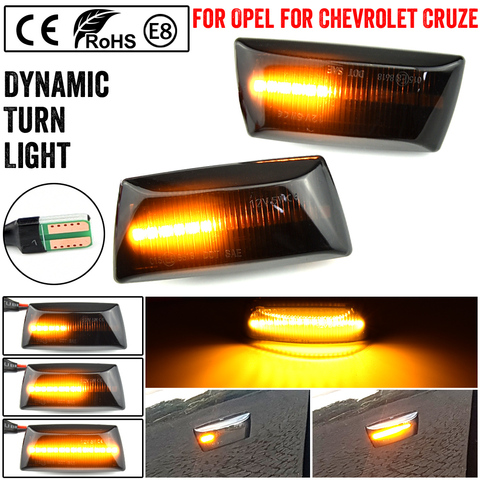 2pcs Dynamic led Turn Signal Light Sequential Blinker for Chevrolet Cruze For OPEL Astra H Zafira B Corsa D Insignia A Meriva B ► Photo 1/6