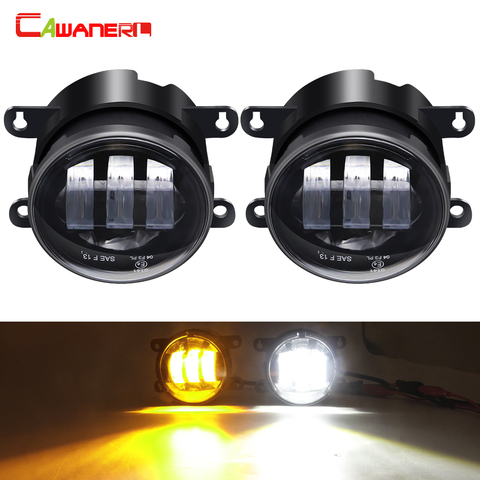 Cawanerl 2 Pieces LED Fog Light 30W 6000LM Car Front Fog Lamp DRL White Amper For Jeep Renegade Compass Cherokee ► Photo 1/6