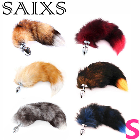 SAIXS Fox Tails Anal Plug Metal Anal Sex Toys Butt plug Sex Games Role play Cosplay Toys S plug Drop Shipping ► Photo 1/6