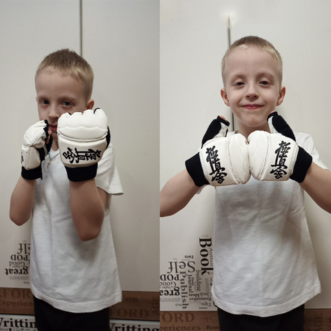Kyokushin Kai Karate Gloves High Quality Fighting Hand Protector Martial Arts Karate Training Protector White Equipment ► Photo 1/6