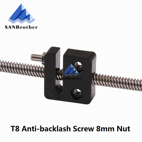 3D printer accessories T Openbuilds type anti-backlash T8 screw 8mm Nut Block pitch 2mm Lead 2mm/4mm/8mm，POM square T8 nut ► Photo 1/5