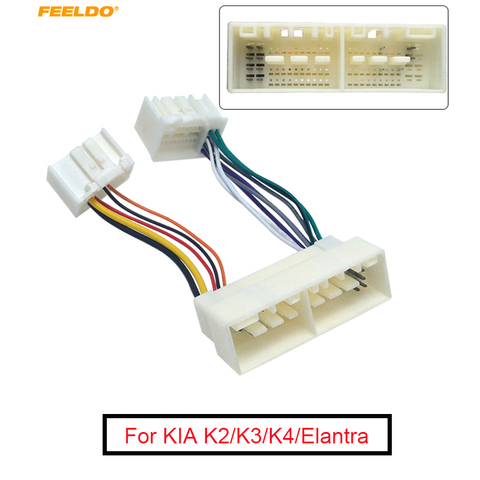 FEELDO Car Radio 13pin Male To Female Plug Wire Harness Adapter For KIA K2/K3/K4/Elantra/Mistra/Tucson Audio Wiring Connector ► Photo 1/6