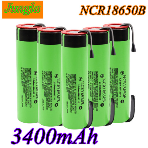 2022 New Original 18650 Battery NCR18650B 3.7V  3400mah 18650 Lithium Rechargeable Battery Welding Nickel Sheet batteries ► Photo 1/6
