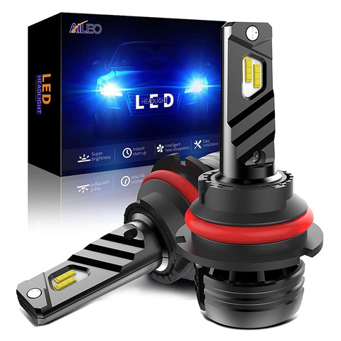 AILEO Car Headlights Bulbs HB1 Led HB5 Hi/Lo Beam 6000K White 9004 Led 9007 Bulb 24xCSP Chip 60W 12000LM IP67 Turbofan Auto Lamp ► Photo 1/6