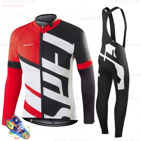 Spring 2022 Pro Team Raudax Cycling Jersey Autumn Mtb Cycling Clothing Summer Long Sleeve Triathlon Mountain Bike Bib Pant Set ► Photo 1/6