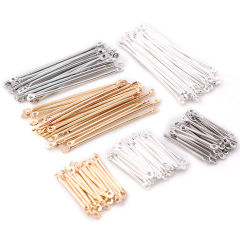 100pcs/lot 15 20 25 30 35 40mm Bar Shape Connectors Earring Connectors Diy Accessories For Earrings Jewelry Making Materials ► Photo 1/5