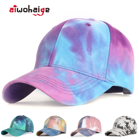 2022 New Fashion Tie-Dye Baseball Cap Spring Men Women Trend Lovers Colorful Snapback Hat Outdoor Adjustable Sun Graffiti Bone ► Photo 1/6