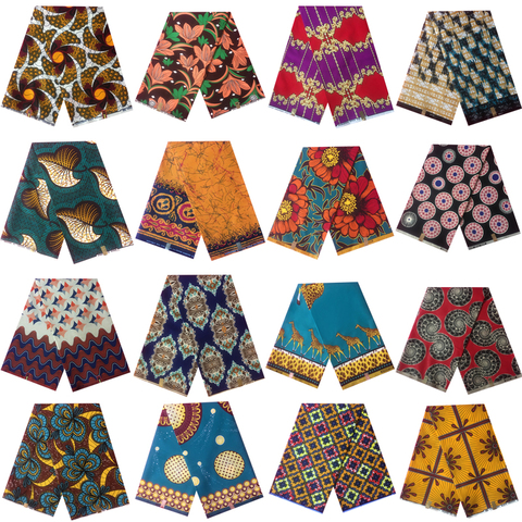 Ankara Africa Printed Fabric Real Wax Patchwork Sewing Dress Artwork Accessory 100% Polyester Crafts Materials 1Yard Cheap Price ► Photo 1/6