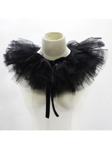 Victorian Ruffled Mesh Fake Collar Shawl Tulle Clown Cosplay Neck Ruff Choker ► Photo 1/6