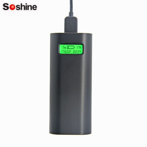 Soshine E4S 18650 LCD USB Mobile Charger Power Bank DIY Battery Power Charge Box for iPhone iPad iPod Android Smartphones ► Photo 1/6