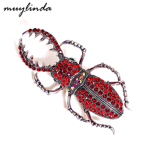 muylinda Bug Brooch Pin With Rhinestone Women's Pins And Brooches Fashion Insect Brooch Scarf Clip Broach Women Men ► Photo 1/1