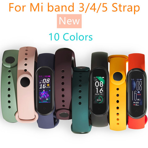 Bracelet for Xiaomi Mi Band 5 4 3 Sport Strap Replacement Wristband MiBand 3 4 band5 Wrist Strap for xiaomi Mi Band 4 3 strap ► Photo 1/6