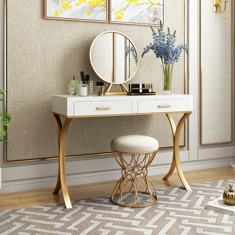 Dedicated Makeup Table Mini Nordic Makeup Bedroom Chairs Simple Dresser Luxury Princess Women Bedroom Vanity Table Chairs ► Photo 1/6