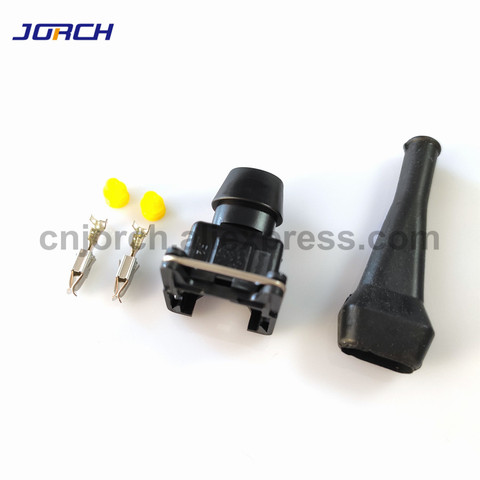 1set 2 Pin AMP Tyco Fuel Injector Connector Waterproof Junior Power (mini timer)Plug With Rubber Boot For cars ► Photo 1/5