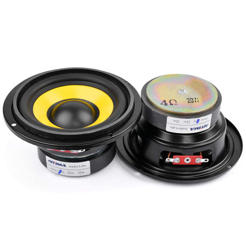 AIYIMA 2Pcs 4Inch Midrange Bass Speaker Driver 4 8 Ohm 20W Bass Loudspeaker Audio Woofer Speakers DIY Home Theater ► Photo 1/6