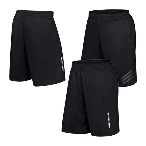 Running Pocket Shorts Quick Dry Men Fitness Loose Soccer Sweatpant Reflective Short Elastic Waist Workout Beach Shorts ► Photo 1/6