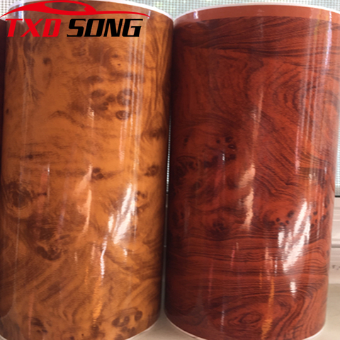 50cm*300cm Glossy Wood Grain Car Sticker Waterproof Vinyl Film DIY Automobiles Interior Decoration Furniture Decal ► Photo 1/6