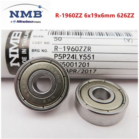 20pcs/100pcs original NMB Minebea high speed bearing R-1960ZZ 6*19*6mm 626ZZ precision miniature ball bearing 6mmx19mmx6mm ► Photo 1/4