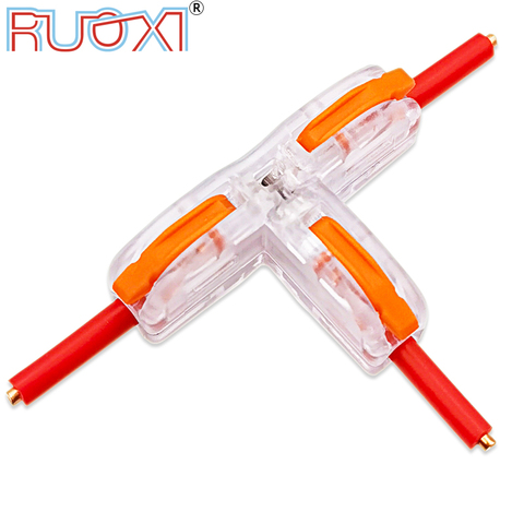 New Universal T-Type Wire Connector Quick Distribution Terminal Transparent Copper Clip Home Main Power Distributor ► Photo 1/6