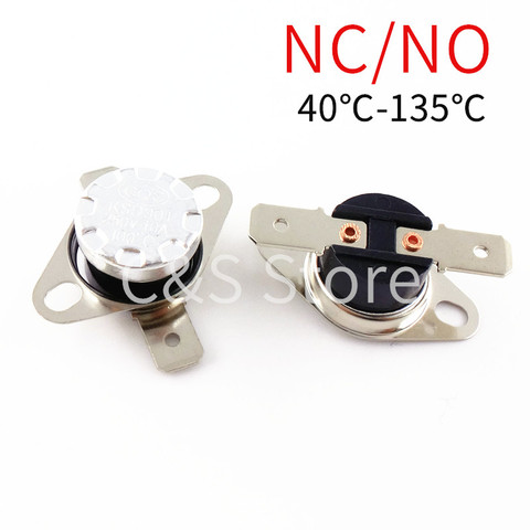 1pcs KSD301 10A 250V 40~135℃  Normally Open/Normally Closed Temperature Switch Thermostat 45 55 60 65 70 75 80 85 ► Photo 1/1