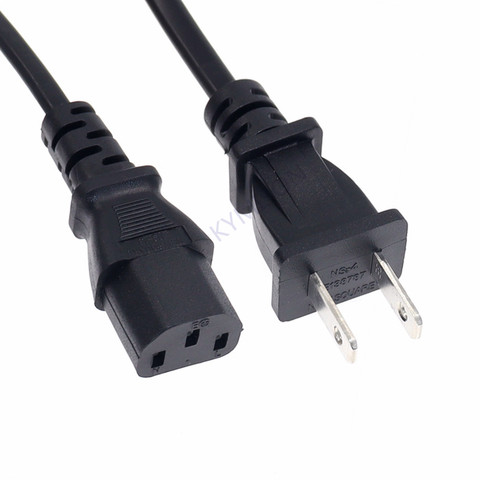 AC Power Supply Adapter Cord Cable Lead 3-Prong for Laptop Charger US Japan 2pin to IEC 320 C13 Power Cable For PS4 Pro 10A 250V ► Photo 1/6