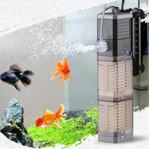 Aquarium Internal Filter Pump Sunsun Fish Tank Submersible Sponge Filter Air Compressor Water Flow Oxygen Increase Air Pump ► Photo 1/6