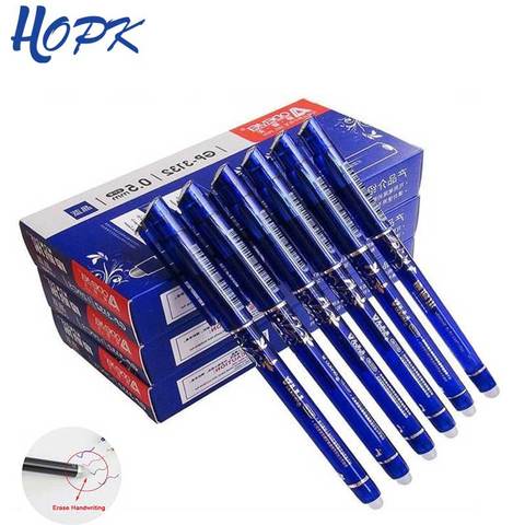 3/6/12pcs/Set Erasable Pen Washable Handle Blue/Black/Red 0.5mm Pens Refill Rod for Office Supplies Student Exam Spare ► Photo 1/6