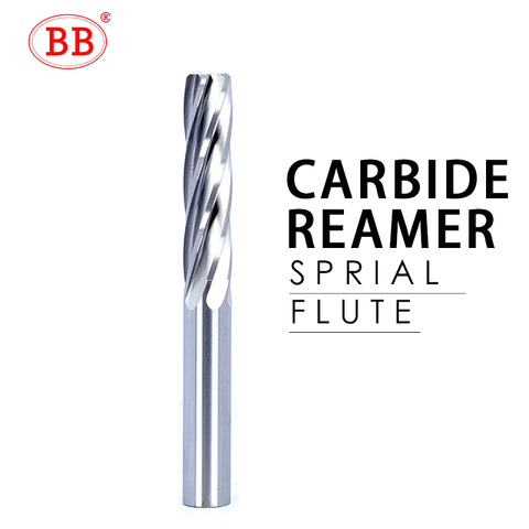 BB Carbide Machine Reamer Spiral Flute Uncoated H7 Tolerance Chucking Metal Cutter 6 Flutes CNC ► Photo 1/5