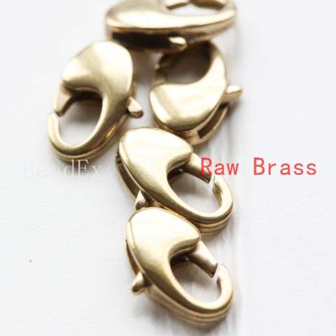 10 Pieces Raw Brass Clasp - Lobster Clasp 11mm (1674C) ► Photo 1/3