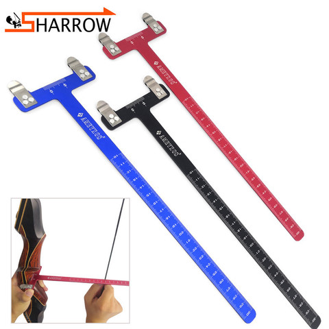 Archery Bow Square T Ruler Stainless Steel Material Hunting Measurement Tool Bow and Arrow Shooting Bowstring Positioning Scale ► Photo 1/6