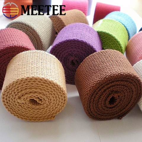 10Yards Meetee 38mm Canvas Webbings Ribbon 2mm Thick Polyester Cotton Webbing Strap Belt DIY Bag Garment Sewing Accessories ► Photo 1/6