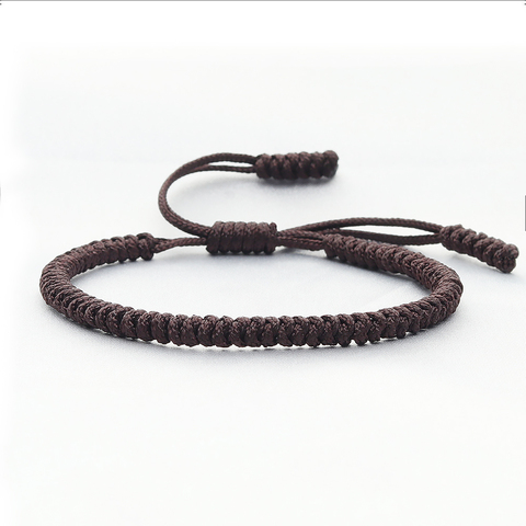 Brown String Braided Bracelet Handmade Adjustable Woven Rope Charm Bracelet For Women Men Homme Fashion Jewelry Best Friend Gift ► Photo 1/6