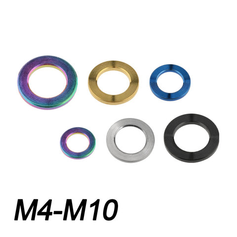 Xingxi M4 M5 M6 M8 M10 Titanium Flat Washer DIN912 Ti Spacer for Bicycle Motorcycle Parts ► Photo 1/6