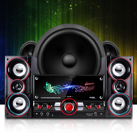 2.1 Multimedia Computer Audio Wood Bluetooth Speaker Subwoofer For Laptop Desktop Phone Audio Speaker Multimedia Speaker ► Photo 1/6