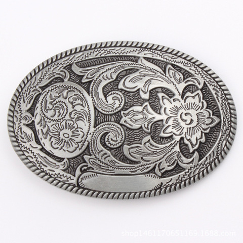 Flower pattern 3.8cm  leather belt buckles  waistband DIY ► Photo 1/4