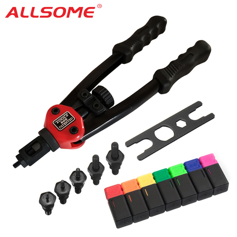 ALLSOME BT-605 Riveter Gun tool Hand Insert Rivet Nut Tool Manual Mandrels 6-32 8-32 10-24 1/4-20 HT2597 ► Photo 1/6