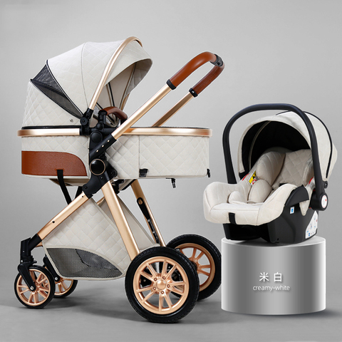 2022 New baby stroller High landscape 3 in 1 baby carriage Luxury Baby Pushchair Baby Cradel Infant Carrier kinderwagen baby car ► Photo 1/6