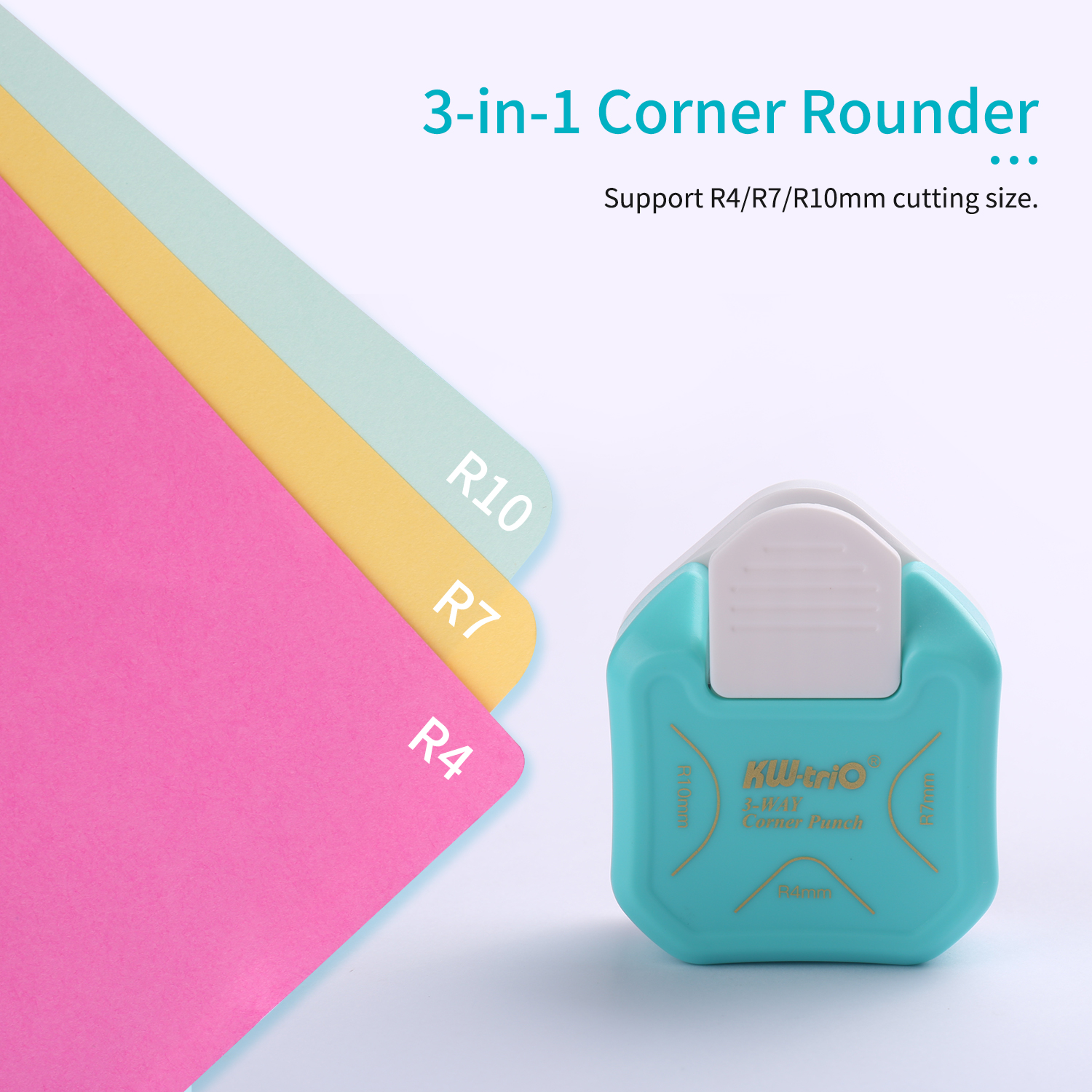 R4 R7 R10 3 In 1 Corner Rounder Paper Punches Border Punch Round Corner  Paper Cutter Card Scrapbooking for DIY Handmade Crafts