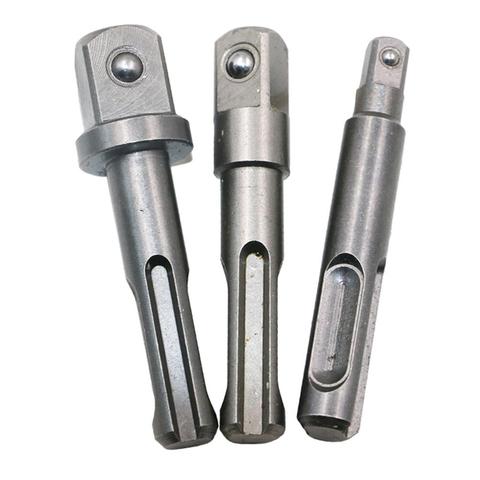 3Pcs SDS 3/8 1/4 1/2inch Connecting Rod Socket Nut Impact Driver Adaptors Drill Bits Hex Shank Converter Hammer Adapter Tools ► Photo 1/1